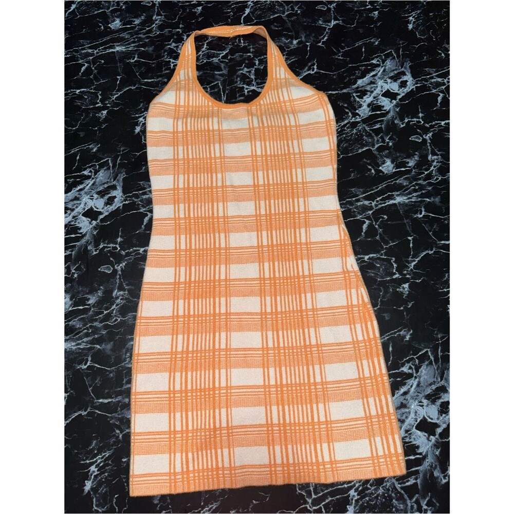 Rue-21 Women's Orange and Tan Dress